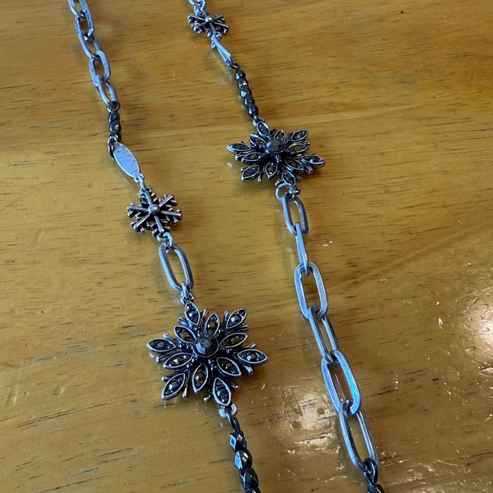 JJill double sided snowflake necklace. New with tag - Picture 2 of 16